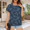 Dark Blue Navy Camouflage Women's T-Shirt