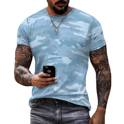 Light Blue Camouflage Men's T-Shirt