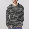 Dark Gray Camouflage Long Sleeve Shirt