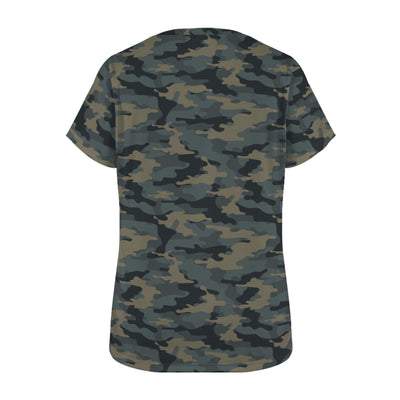 Dark Woodland Camouflage Women's T-Shirt