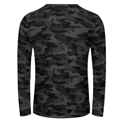 Dark Gray Camouflage Long Sleeve Shirt