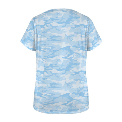 Light Blue Camouflage Women's T-Shirt