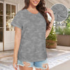 Gray Camouflage Women's T-Shirt