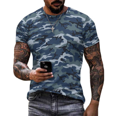 Blue Navy Camouflage T-Shirt