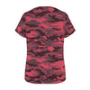 Dark Red Camouflage Women's T-Shirt