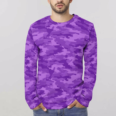 fluorescent Purple Camouflage Long Sleeve Shirt