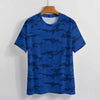 Dark Blue Navy Camouflage T-Shirt