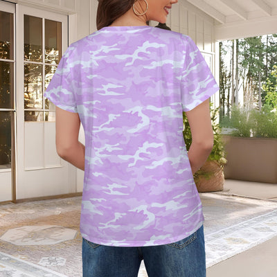 Light Purple Camouflage Women's T-Shirt