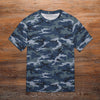 Blue Navy Camouflage T-Shirt