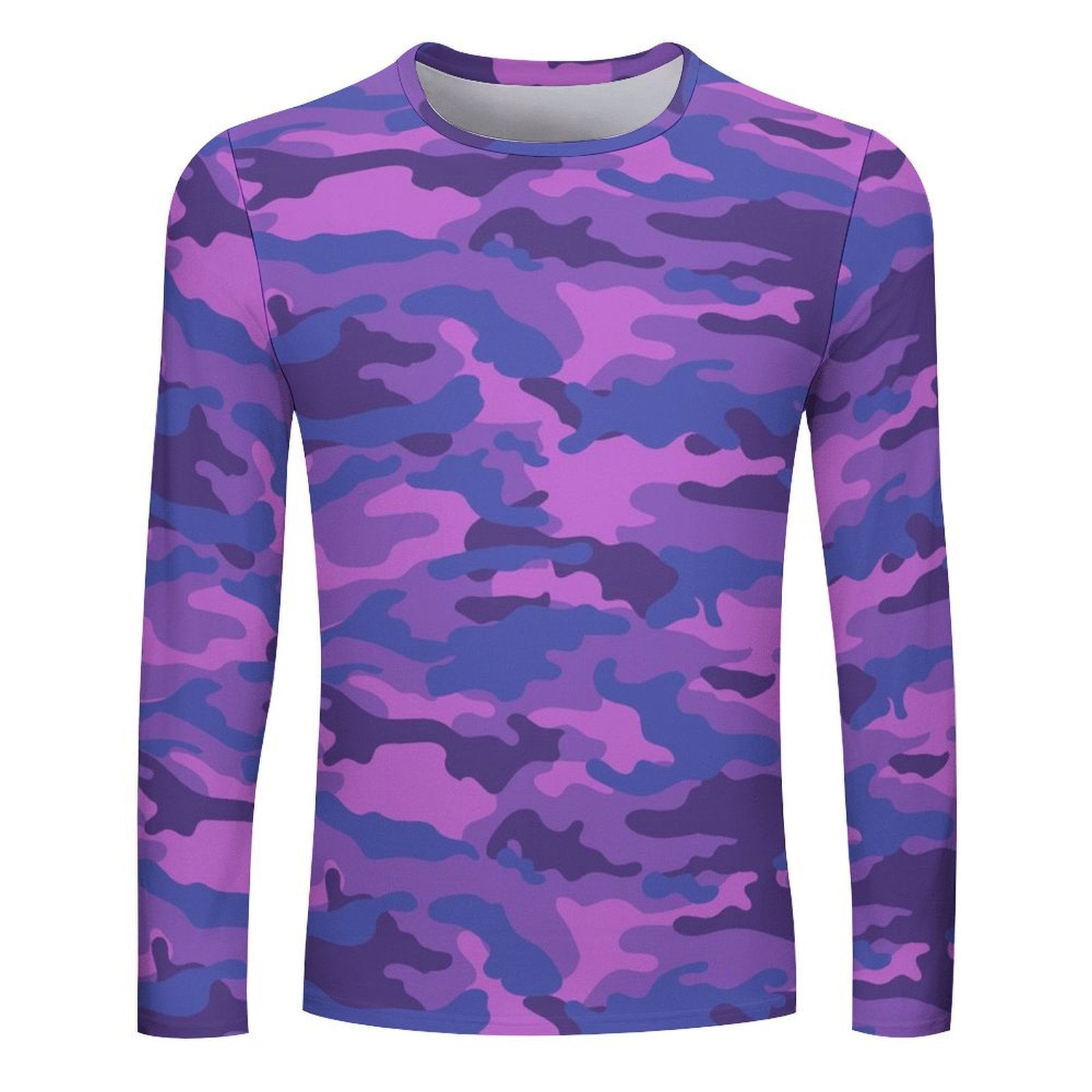 fluorescent Pink Purple Camouflage Long Sleeve Shirt