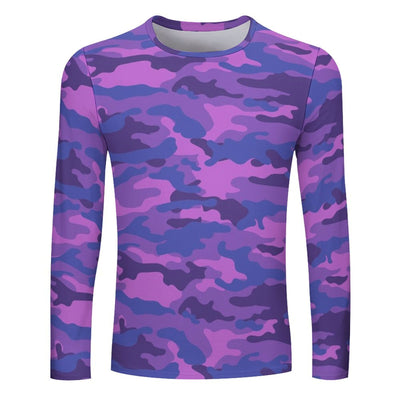 fluorescent Pink Purple Camouflage Long Sleeve Shirt