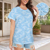Light Blue Camouflage Women's T-Shirt