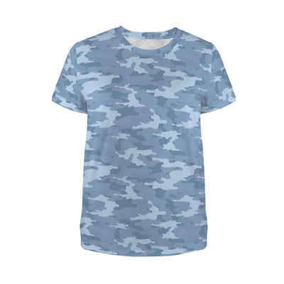Light Blue Camouflage Women's T-Shirt