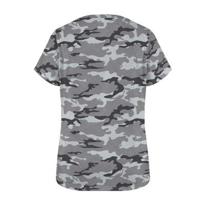 Gray Camouflage Women's T-Shirt