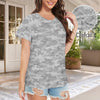 Light Gray Camouflage Women's T-Shirt