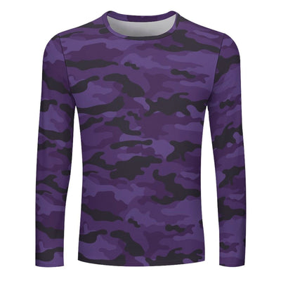Dark Purple Camouflage Long Sleeve Shirt