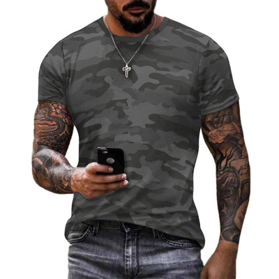 Dark Gray Camouflage T-Shirt