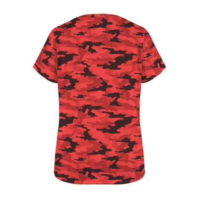 Red Camouflage Women's T-Shirt