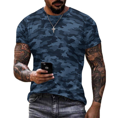 Dark Blue Navy Camouflage T-Shirt