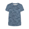 Steel Blue Navy Camouflage Women's T-Shirt