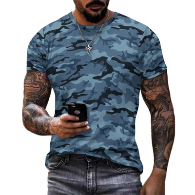 Blue Navy Camouflage T-Shirt