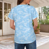 Light Blue Camouflage Women's T-Shirt
