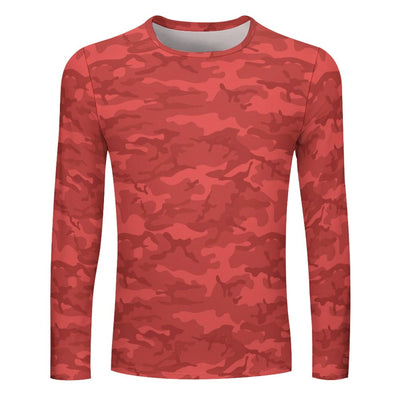 Red Camouflage Long Sleeve Shirt
