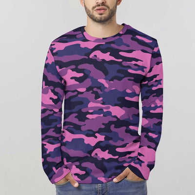 fluorescent Pink Camouflage Long Sleeve Shirt