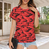 Red Camouflage Women's T-Shirt