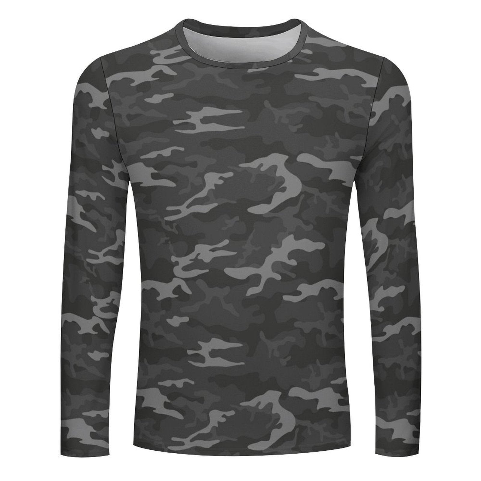 Dark Gray Camouflage Long Sleeve Shirt