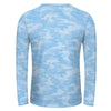 Light Blue Camouflage Unisex Long Sleeve Shirt