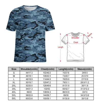Blue Navy Camouflage T-Shirt