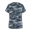 Blue Navy Camouflage Women's T-Shirt