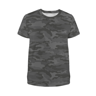 Dark Gray Camouflage Women's T-Shirt