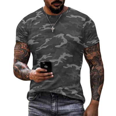 Dark Gray Camouflage T-Shirt