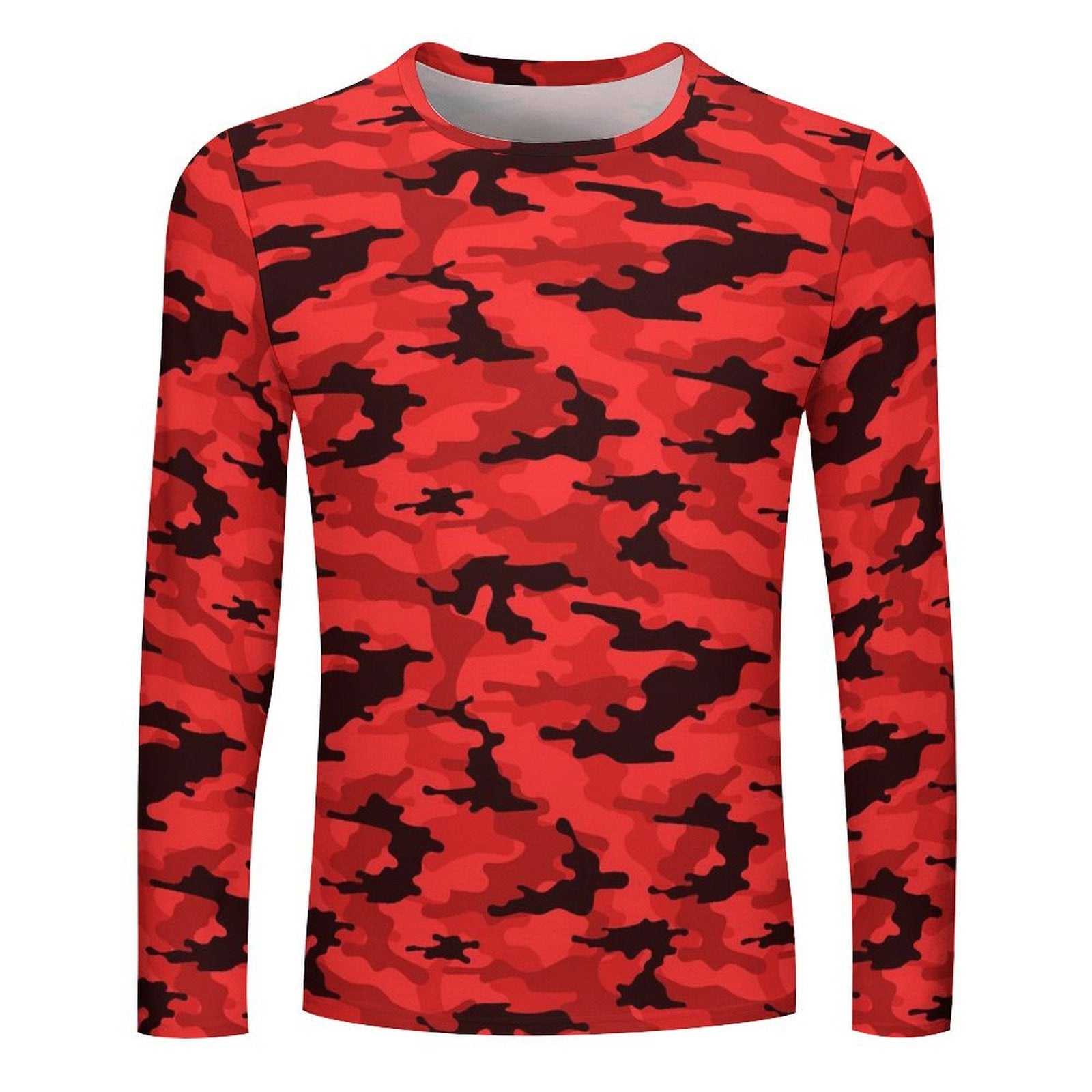 Red Camouflage Long Sleeve Shirt