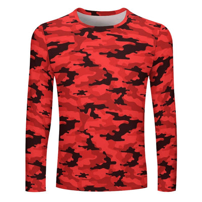 Red Camouflage Long Sleeve Shirt