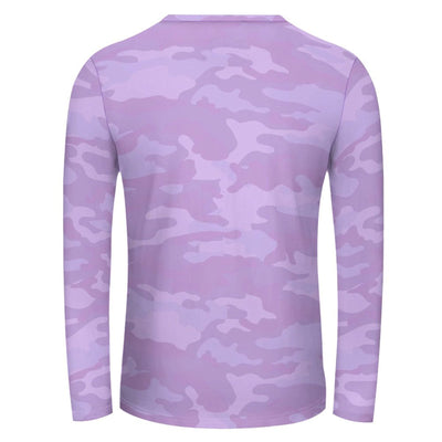 Light Purple Camouflage Long Sleeve Shirt