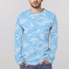 Light Blue Camouflage Unisex Long Sleeve Shirt