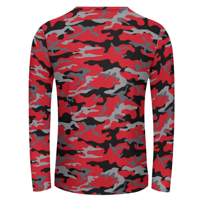 Red Camouflage Long Sleeve Shirt