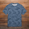 Steel Blue Navy Camouflage T-Shirt