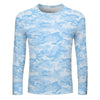 Light Blue Camouflage Unisex Long Sleeve Shirt