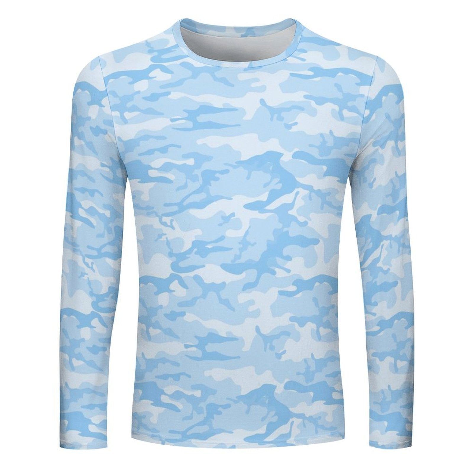 Light Blue Camouflage Unisex Long Sleeve Shirt