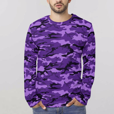 fluorescent Purple Camouflage Long Sleeve Shirt