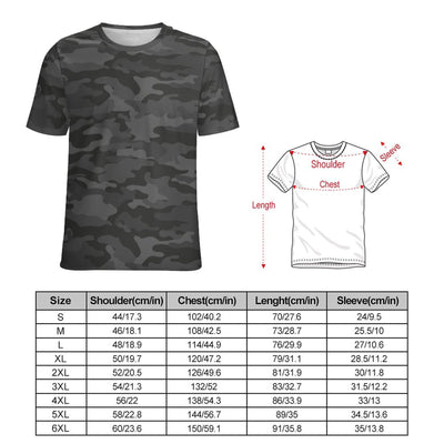 Dark Gray Camouflage T-Shirt