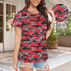 Red Camouflage Women's T-Shirt