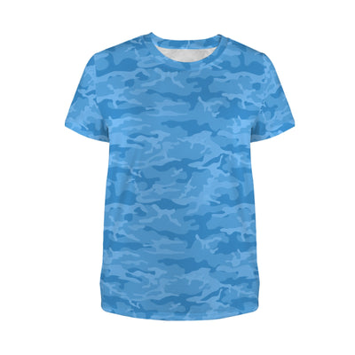 Light Blue Camouflage Women's T-Shirt