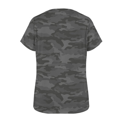 Dark Gray Camouflage Women's T-Shirt