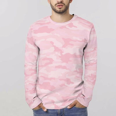 Light Pink Camouflage Long Sleeve Shirt