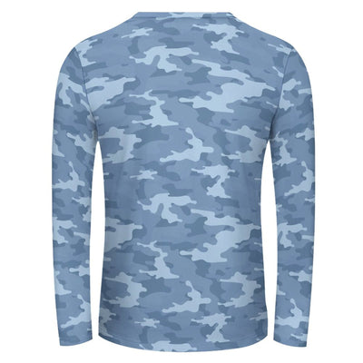 Light Blue Camouflage Long Sleeve Shirt